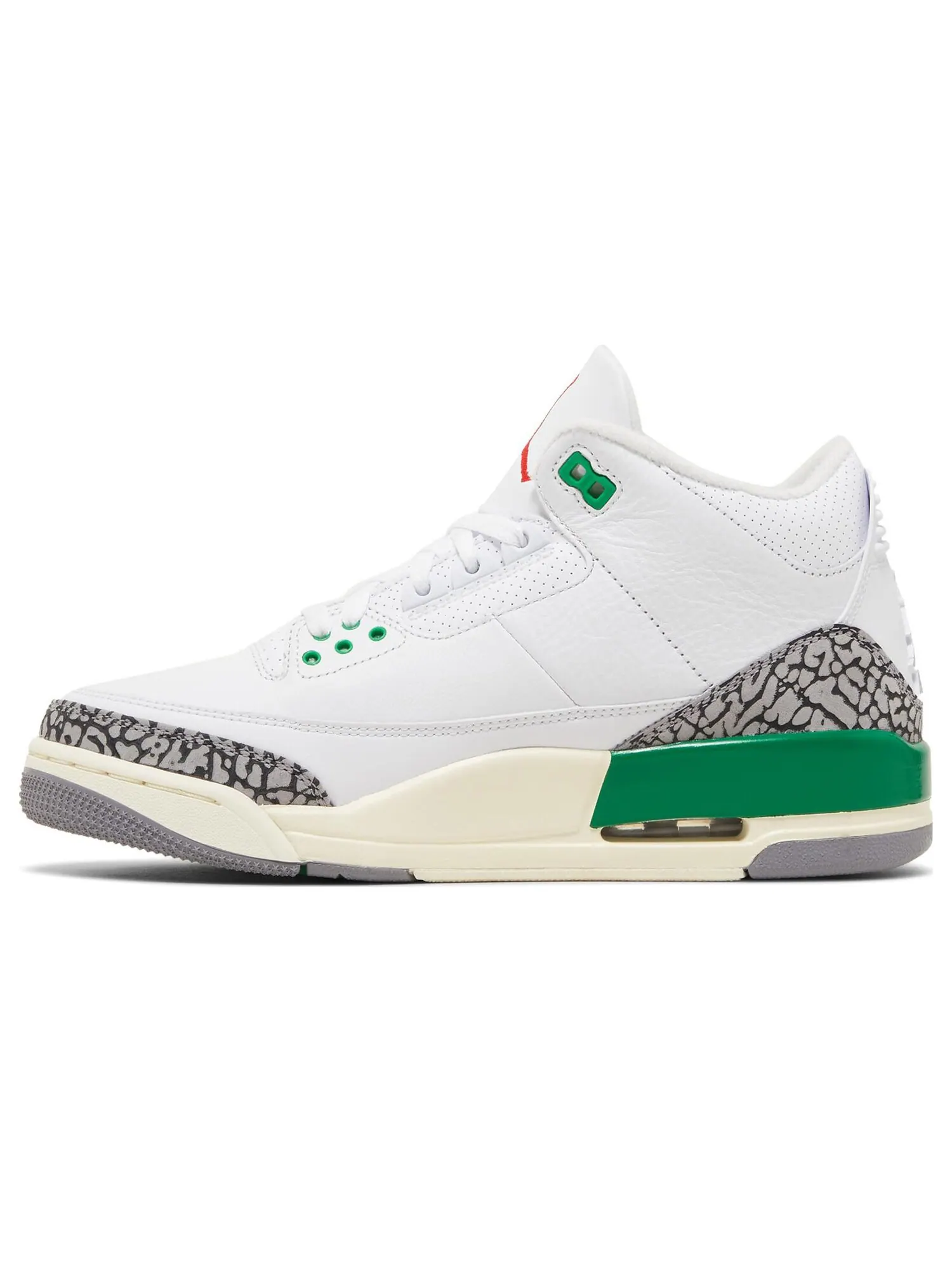 Кроссовки Air Jordan Wmns 3 Retro 'Lucky Green' — изображение 3 из 9, белый