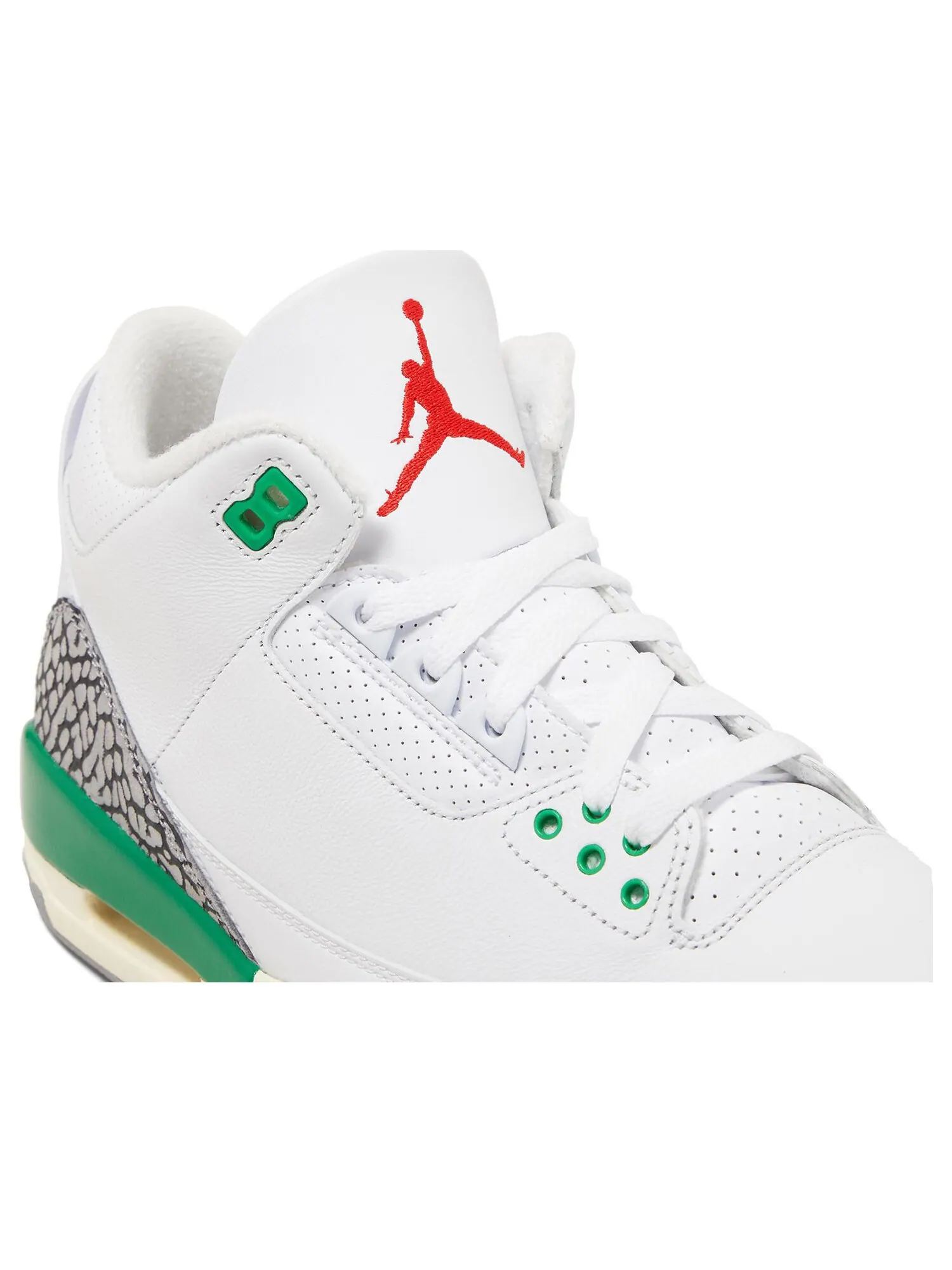 Кроссовки Air Jordan Wmns 3 Retro 'Lucky Green' — изображение 9 из 9, белый