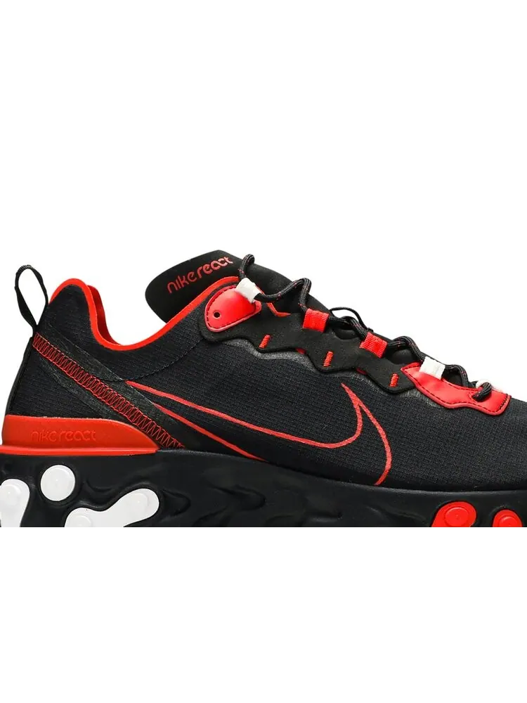 Кроссовки Nike React Element 55 'Script Swoosh' — изображение 2 из 4, черный