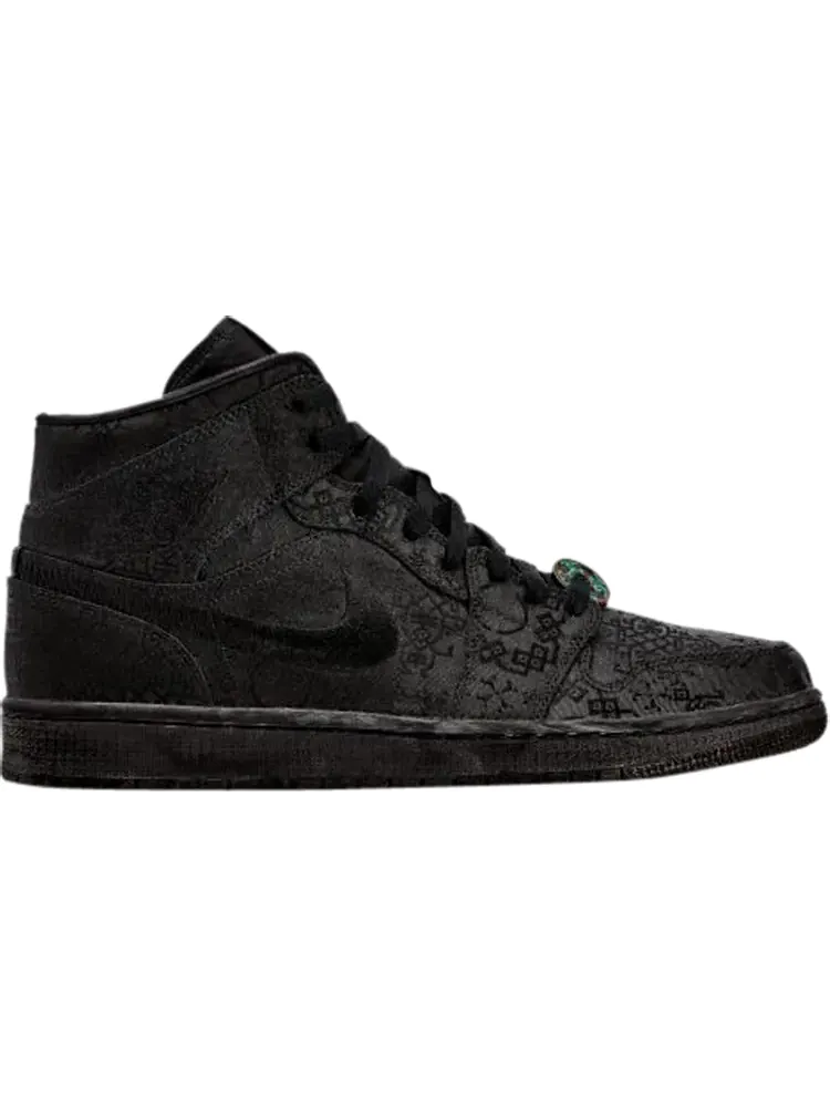 Кроссовки Dover Street Market x CLOT x Air Jordan 1 Mid Monochromarket — изображение 1 из 1, черный