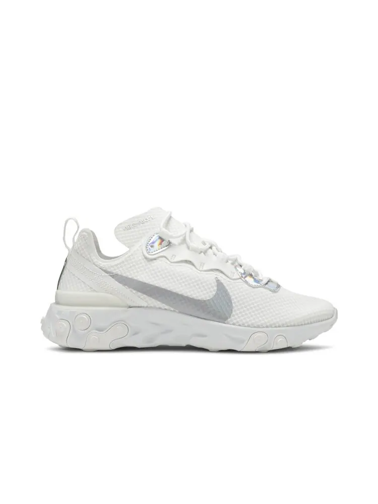 Кроссовки Nike Wmns React Element 55 'White Iridescent' — изображение 1 из 4, белый