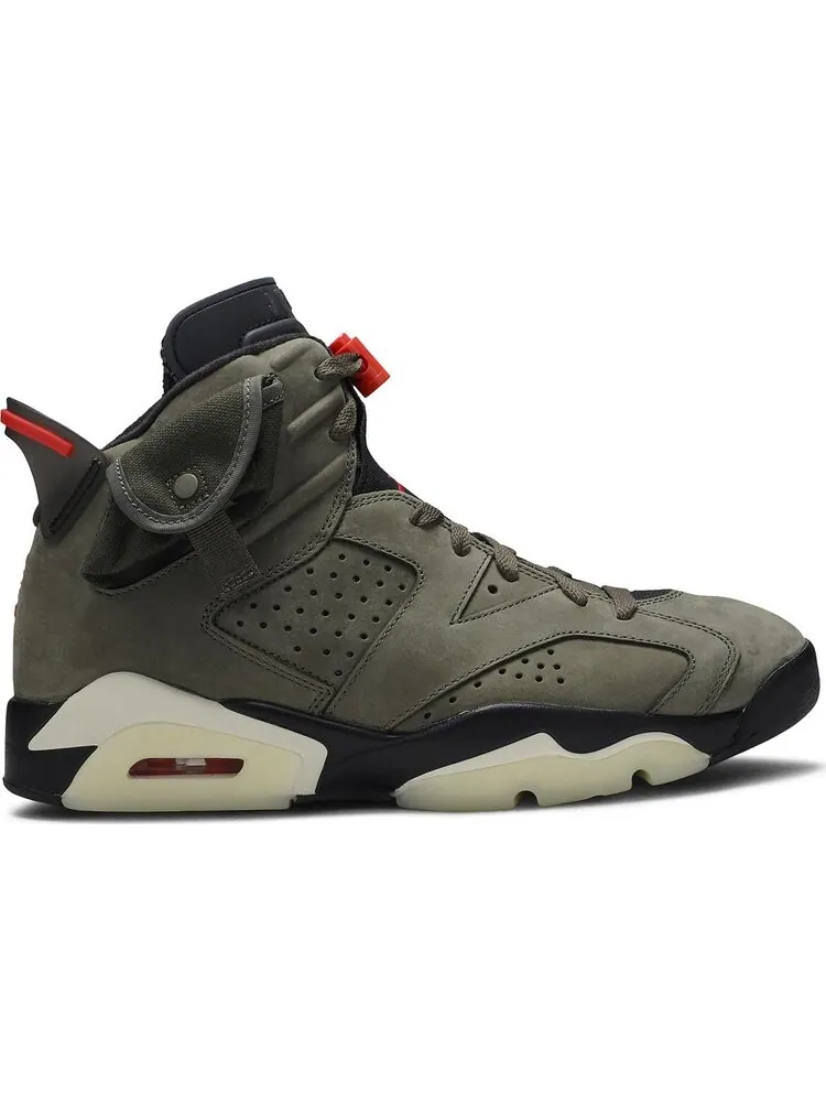 Кроссовки Travis Scott x Air Jordan 6 Retro Olive — изображение 1 из 8, зеленый