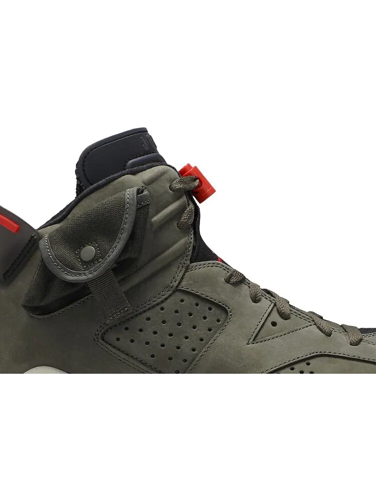 Кроссовки Travis Scott x Air Jordan 6 Retro Olive — изображение 2 из 8, зеленый
