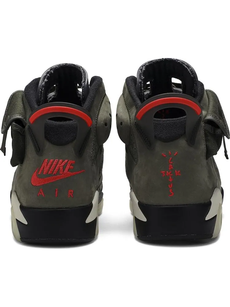 Кроссовки Travis Scott x Air Jordan 6 Retro Olive — изображение 6 из 8, зеленый