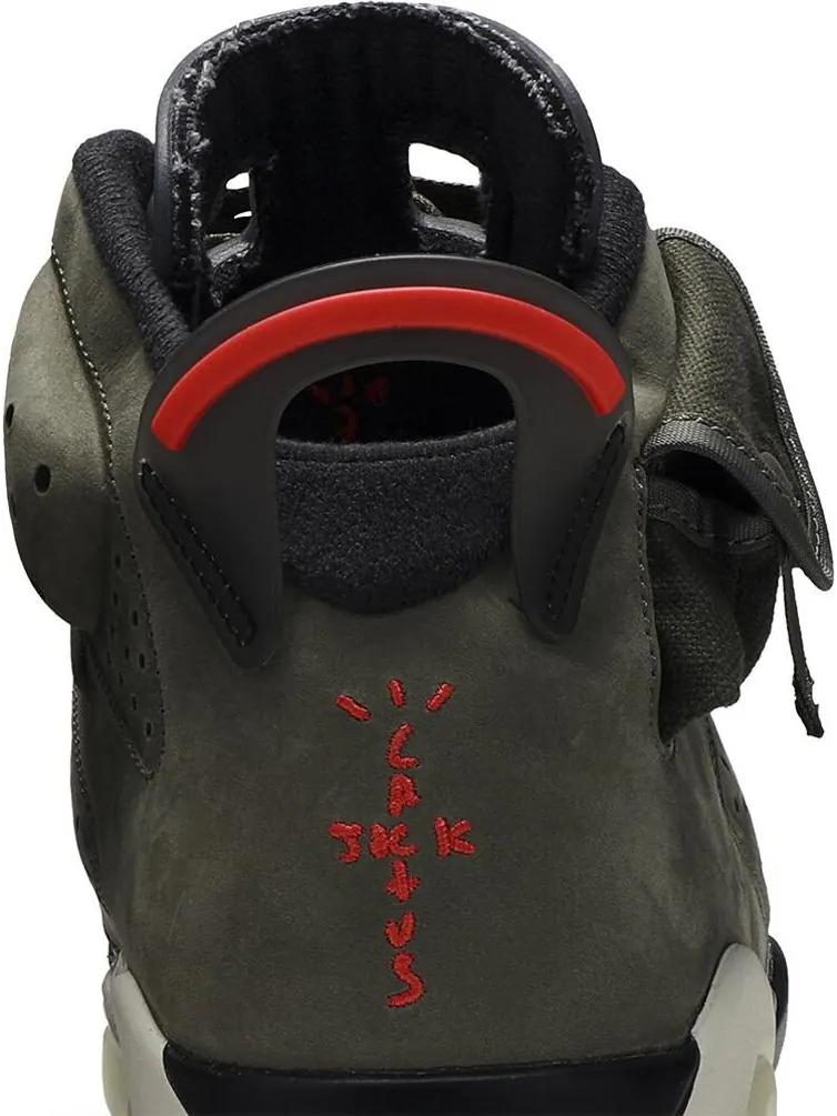 Кроссовки Travis Scott x Air Jordan 6 Retro Olive — изображение 7 из 8, зеленый