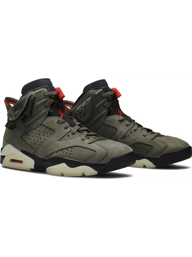 Кроссовки Travis Scott x Air Jordan 6 Retro Olive — изображение 8 из 8, зеленый