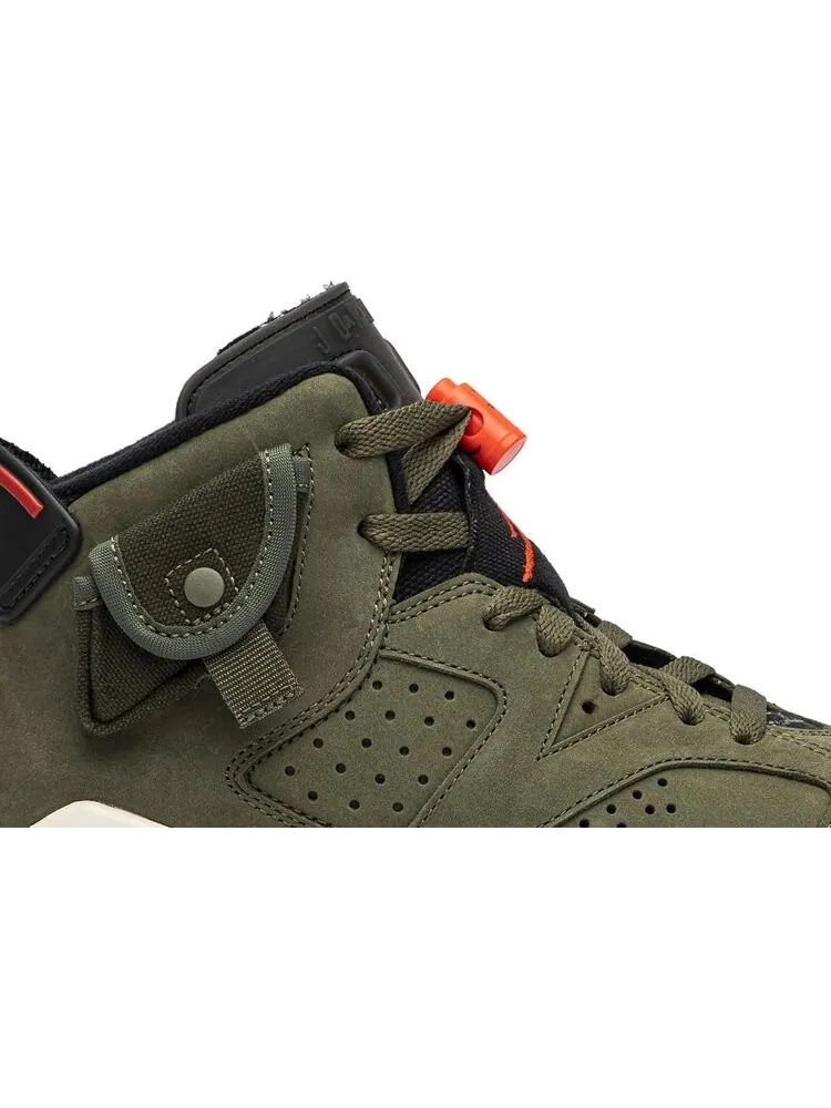 Кроссовки Travis Scott x Air Jordan 6 Retro GS Olive — изображение 2 из 8, зеленый