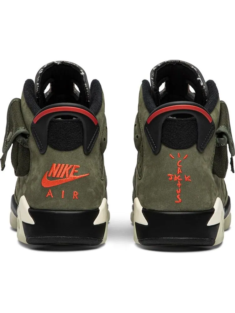 Кроссовки Travis Scott x Air Jordan 6 Retro GS Olive — изображение 6 из 8, зеленый