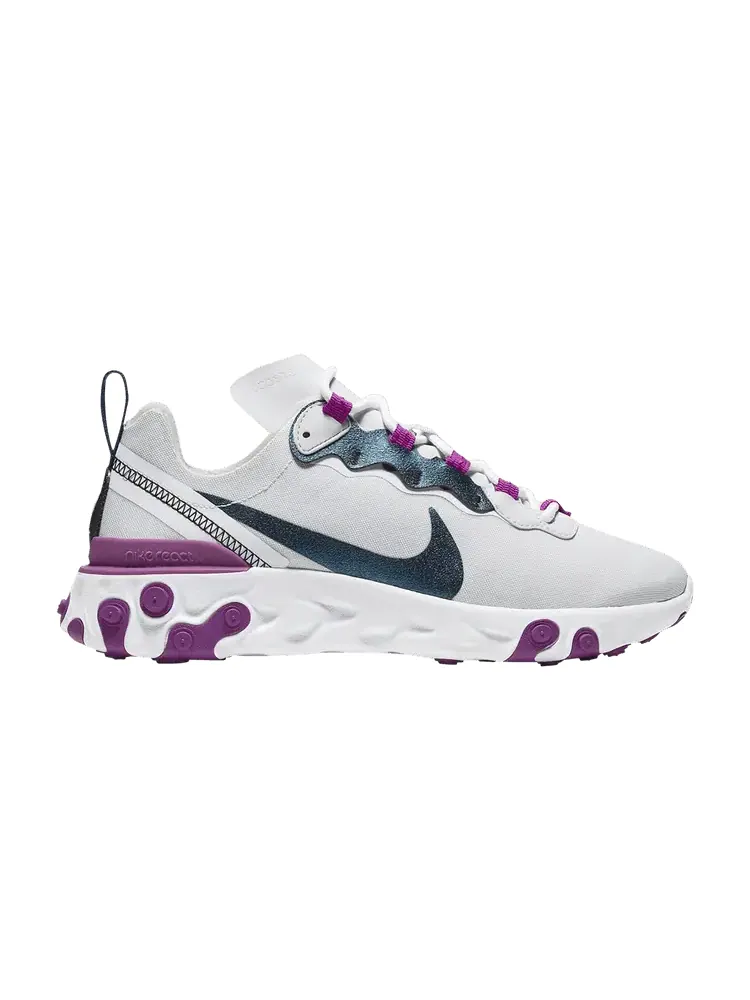 Кроссовки Nike Wmns React Element 55 SE 'Photon Dust Purple Blue' — изображение 1 из 1, фиолетовый/белый/синий
