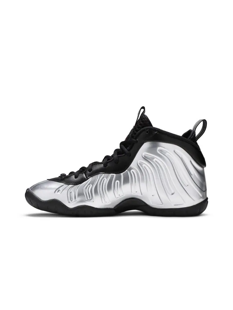 Кроссовки Nike Little Posite One GS — изображение 3 из 4, серебряный