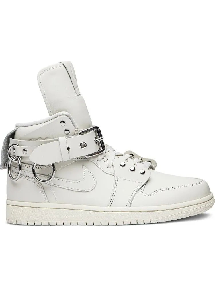Кроссовки Comme des Garçons x Air Jordan 1 Retro Strap High White — изображение 1 из 8, белый