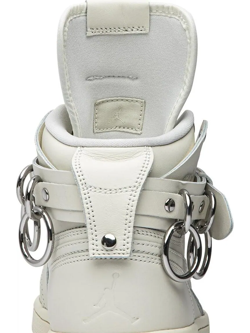 Кроссовки Comme des Garçons x Air Jordan 1 Retro Strap High White — изображение 7 из 8, белый