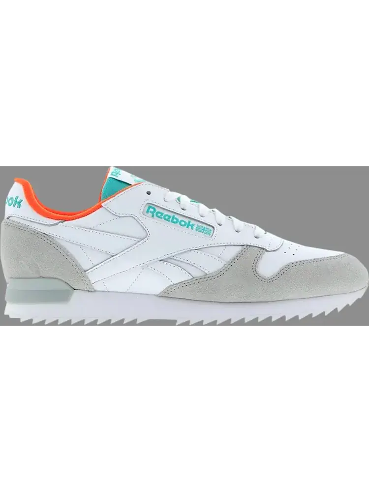 Кроссовки classic leather ripple clip su 'white teal lava' Reebok — изображение 1 из 1, белый