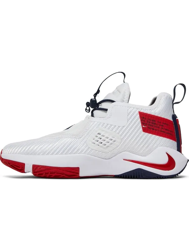 Кроссовки Nike LeBron Soldier 14 GS 'White University Red' — изображение 3 из 8, белый
