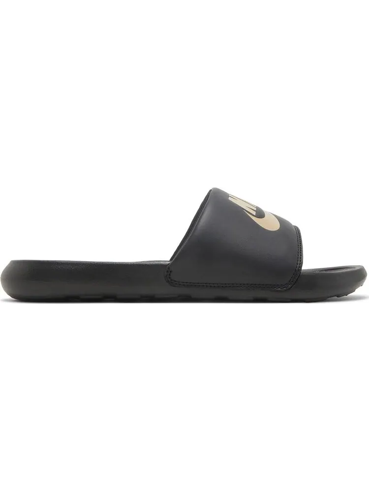Сандалии Nike Victori One Slide 'Black Metallic Gold' — изображение 1 из 8, черный