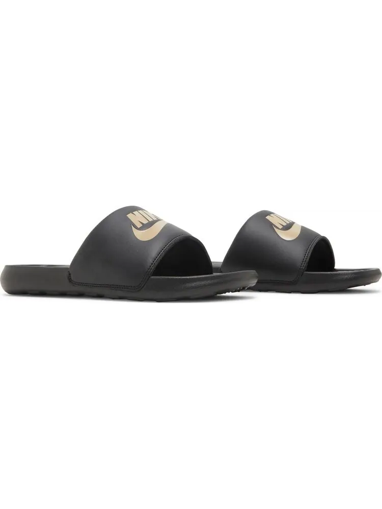 Сандалии Nike Victori One Slide 'Black Metallic Gold' — изображение 8 из 8, черный