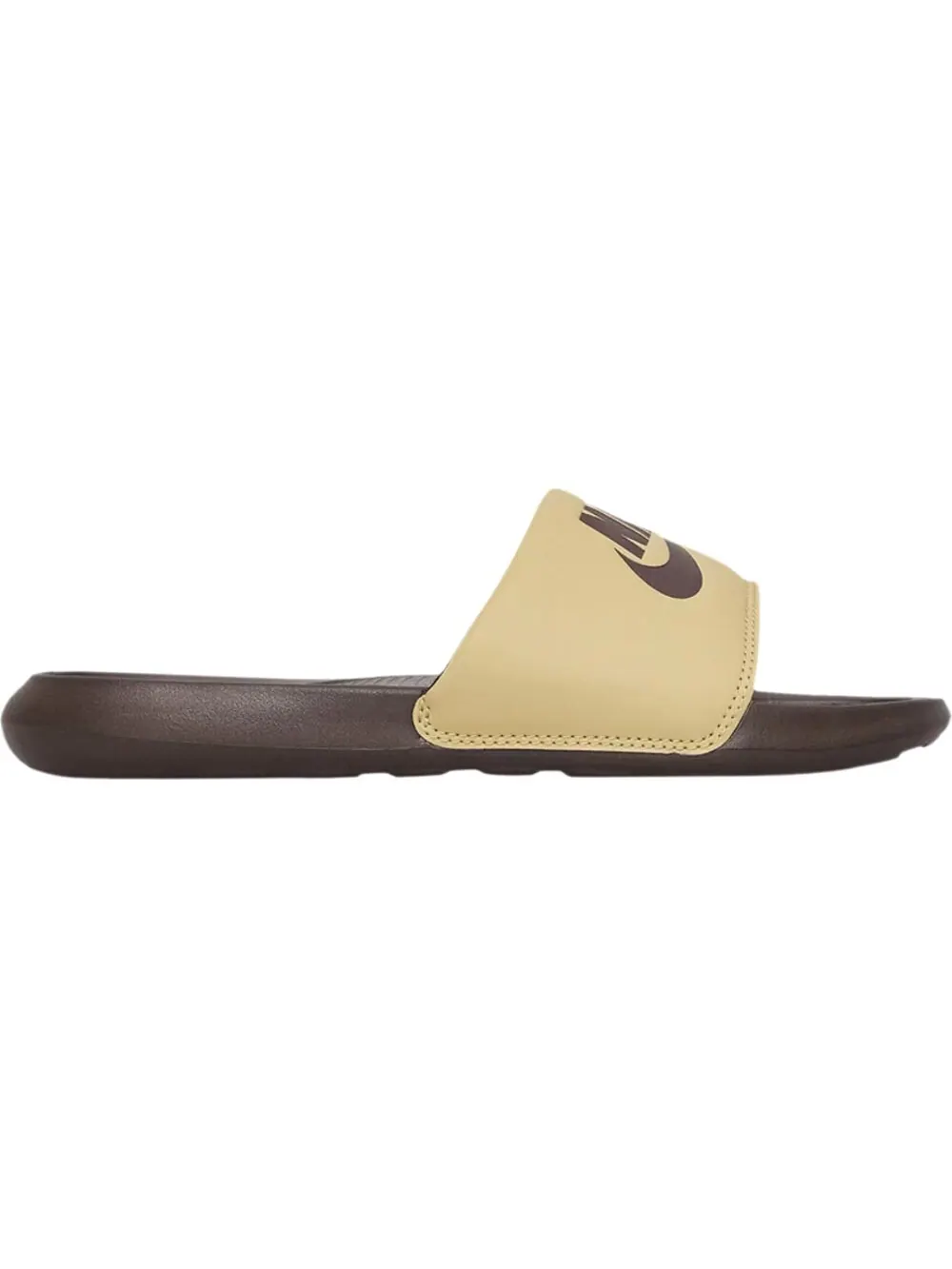 Сандалии Nike Victori One Slide Wheat Grass Baroque Brown — изображение 1 из 1, коричневый/желтый