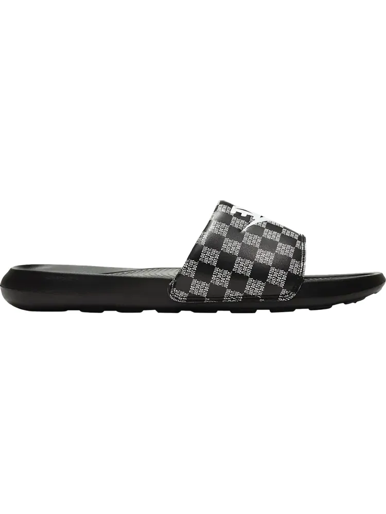 Сандалии Nike Victori One Printed Slide 'Just Do It Checker' — изображение 1 из 1, черный