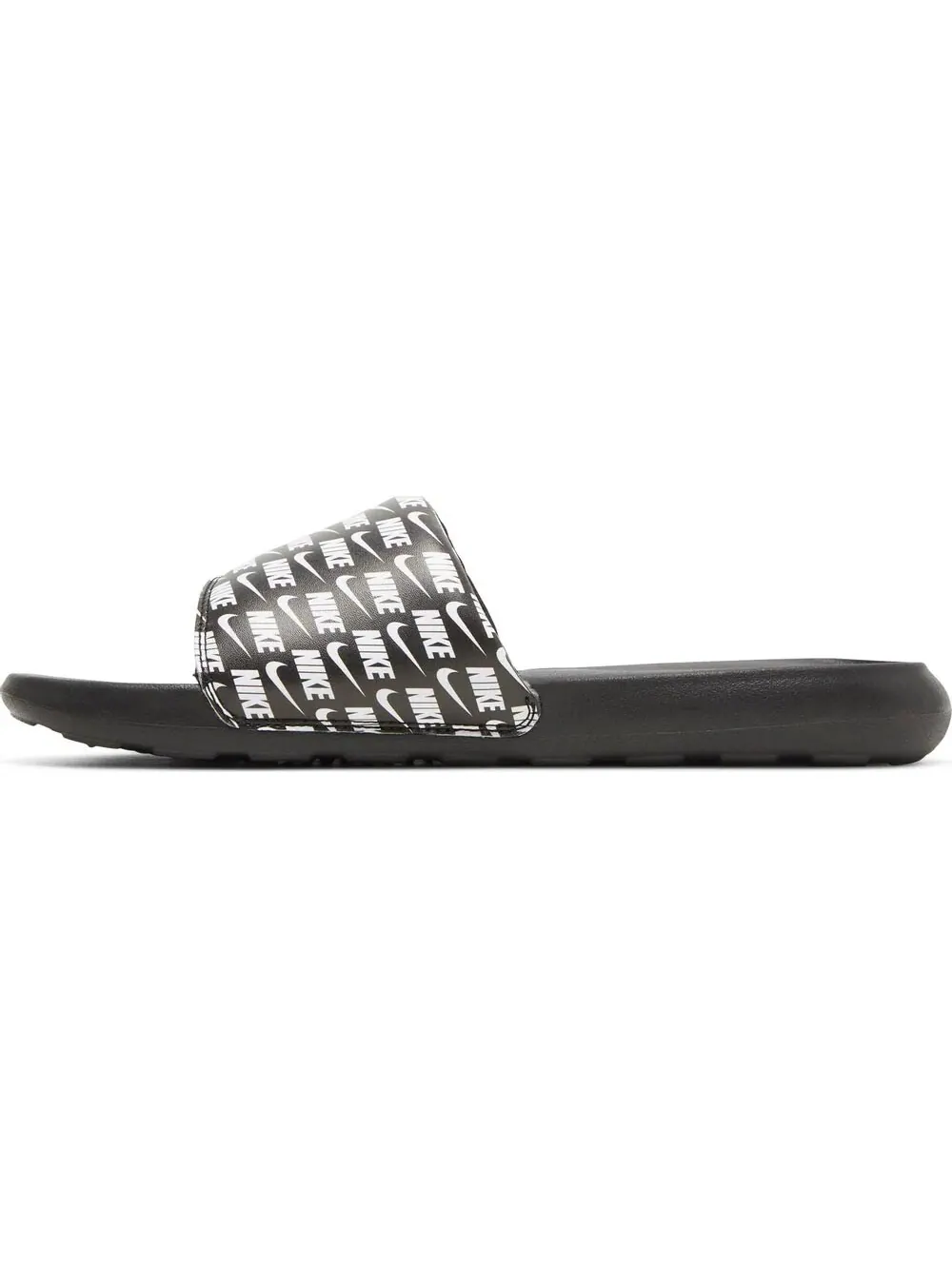 Сандалии Nike Victori One Printed Slide Repeat Logo — изображение 1 из 5, черный/белый