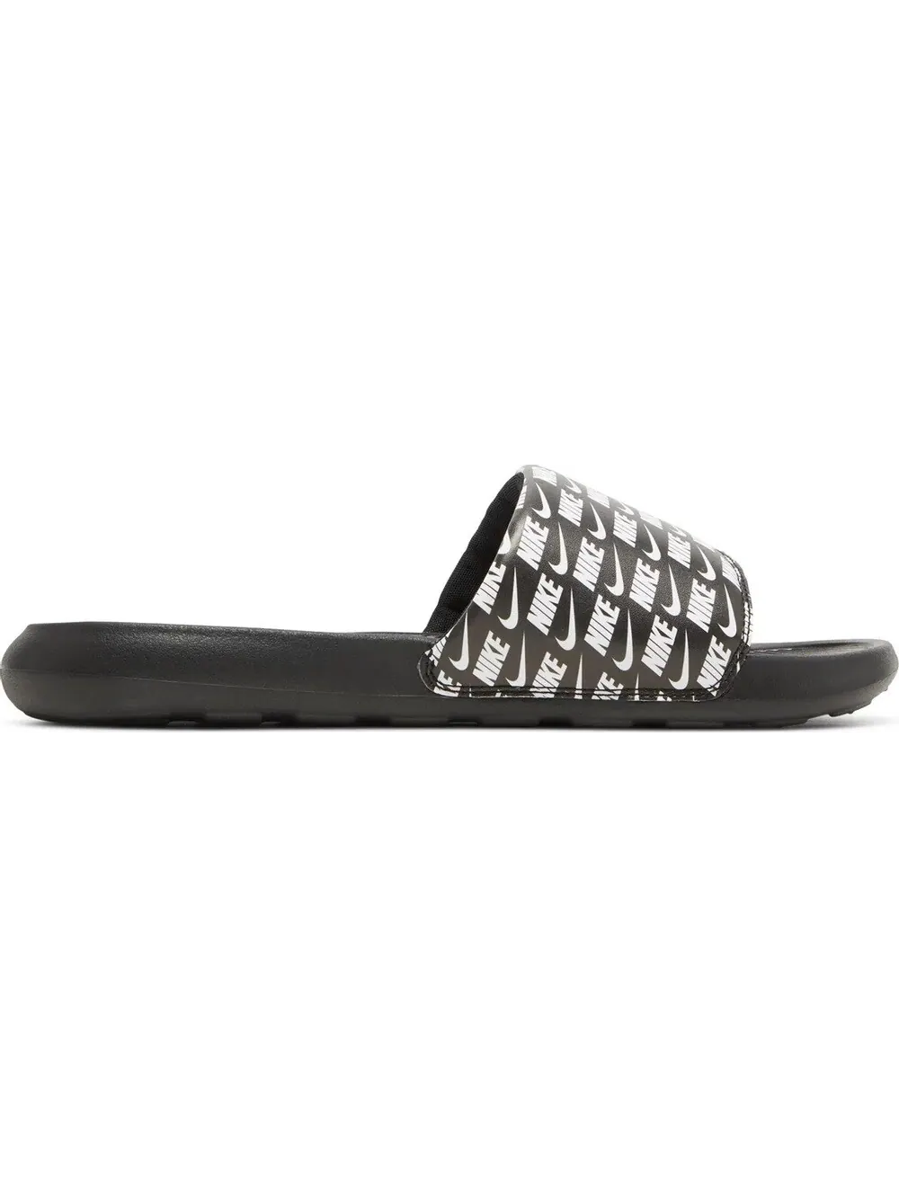 Сандалии Nike Victori One Printed Slide Repeat Logo — изображение 2 из 5, черный/белый
