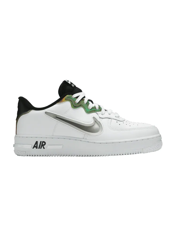 Кроссовки Nike Air Force 1 React 'White Iridescent' — изображение 1 из 9, белый//черный/мульти
