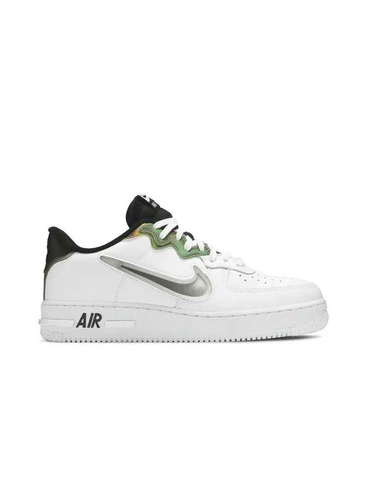 Кроссовки Nike Air Force 1 React 'White Iridescent' — изображение 2 из 9, белый//черный/мульти
