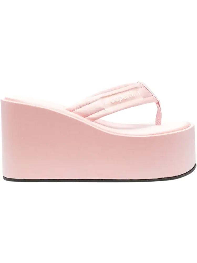 Кроссовки Coperni Wmns Branded Wedge Sandal 'Light Pink Satin' — розовый