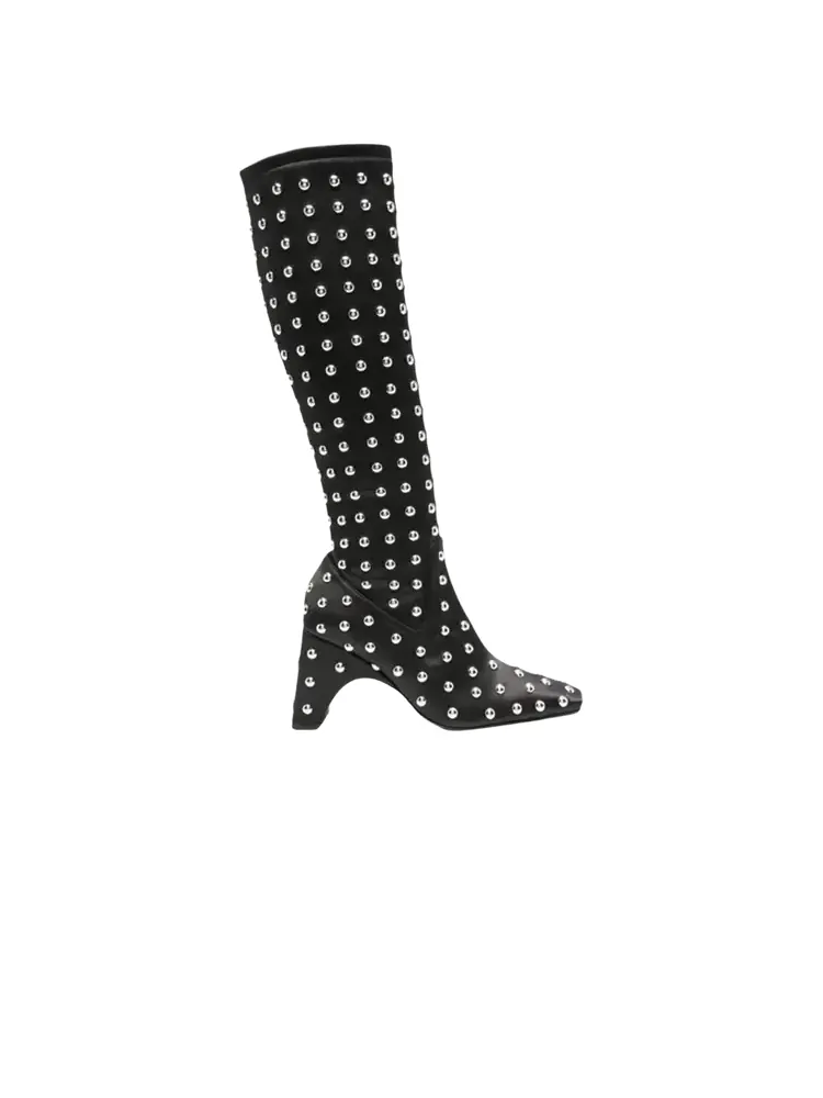 Женские ботинки Coperni Wmns Studded Bridge Stretch Boot 'Black Silver' — изображение 1 из 1, черный