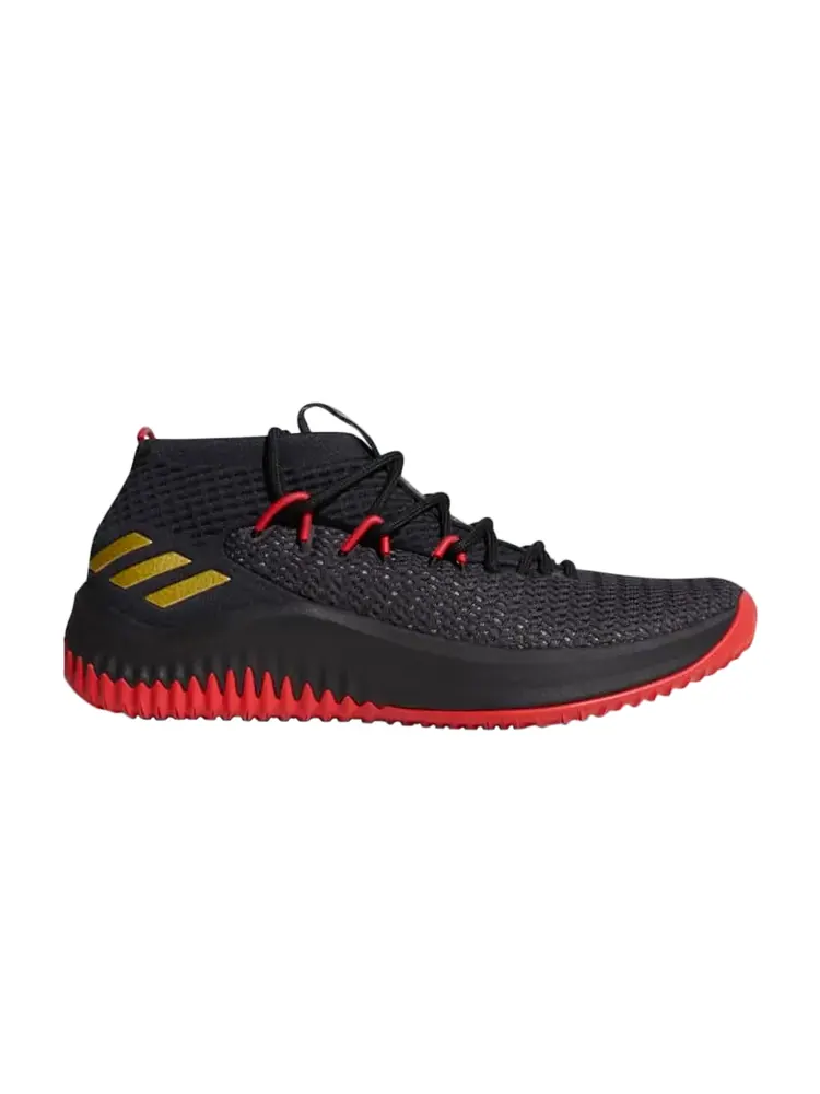 Кроссовки Adidas Dame 4 'Black Scarlet Gold' — изображение 1 из 1, черный