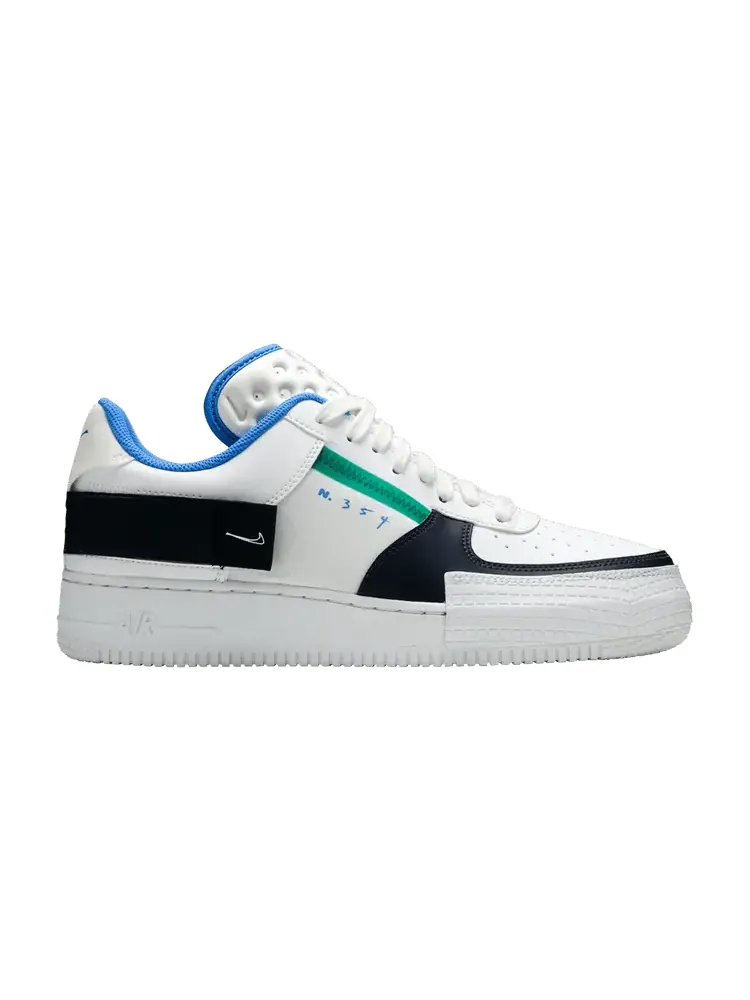 Кроссовки Nike Air Force 1 Type 'Green Blue' — изображение 1 из 9, белый
