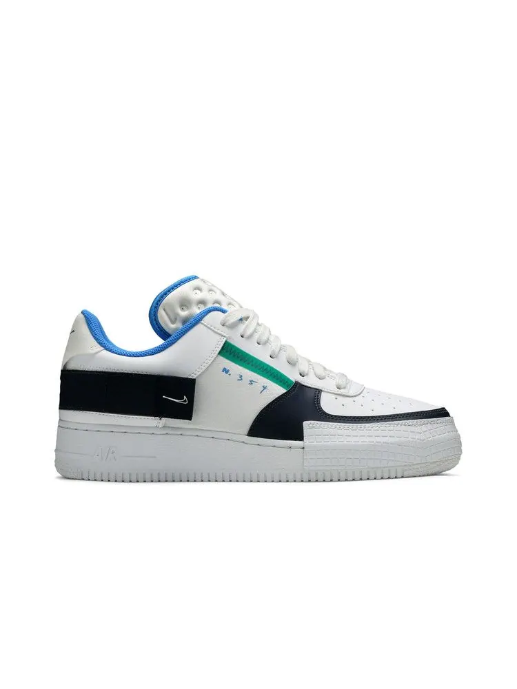 Кроссовки Nike Air Force 1 Type 'Green Blue' — изображение 2 из 9, белый