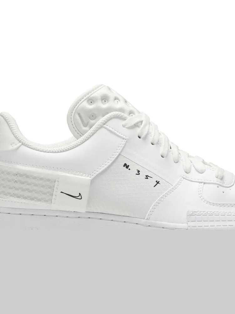 Кроссовки Nike Air Force 1 Type 'Triple White' — изображение 2 из 8, белый