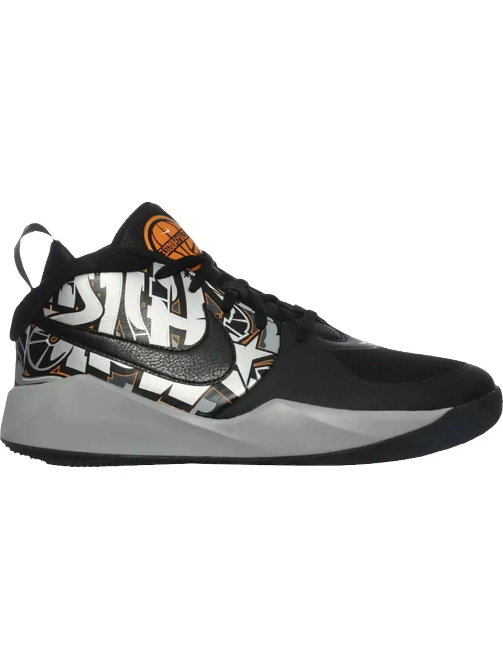 Кроссовки Nike Team Hustle D9 GS Graffiti — изображение 1 из 1, черный/мультиколор