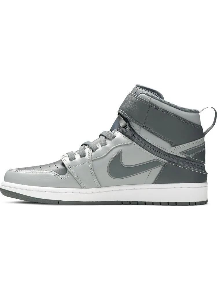 Кроссовки Air Jordan 1 High FlyEase Light Smoke Grey — изображение 3 из 8, серый