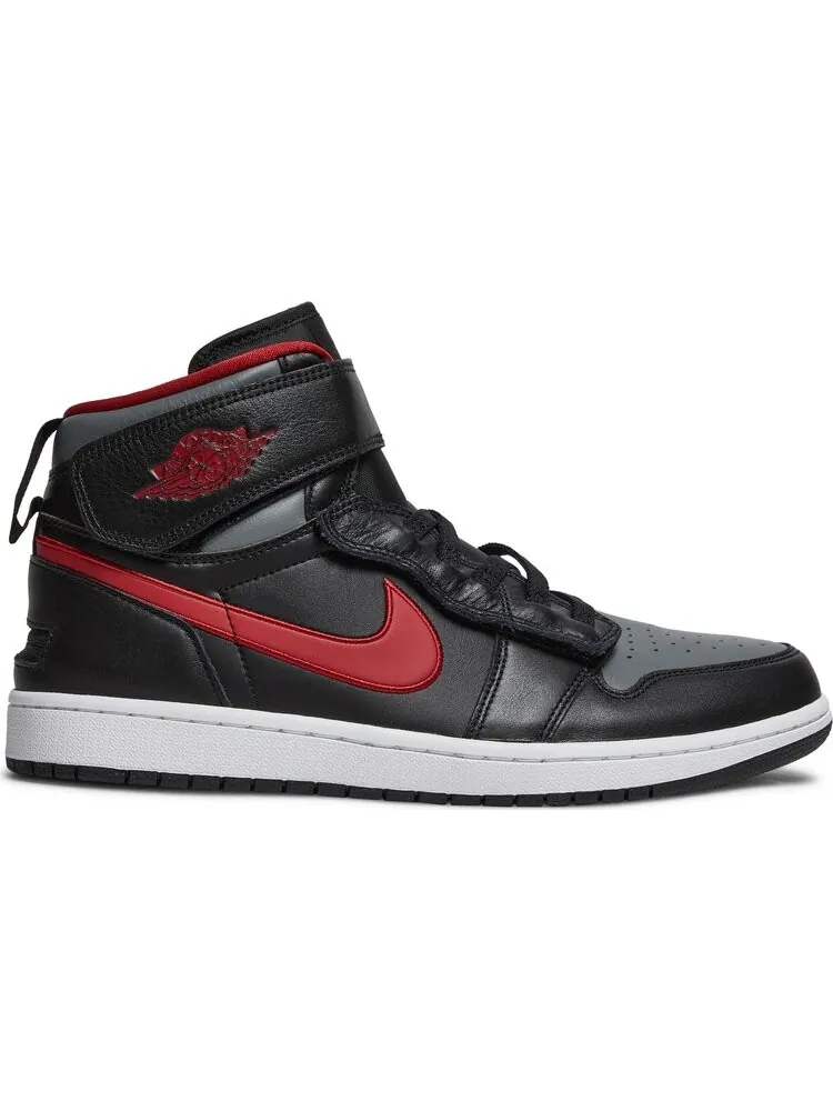 Кроссовки Air Jordan 1 High FlyEase Smoke Grey Gym Red — изображение 1 из 8, черный