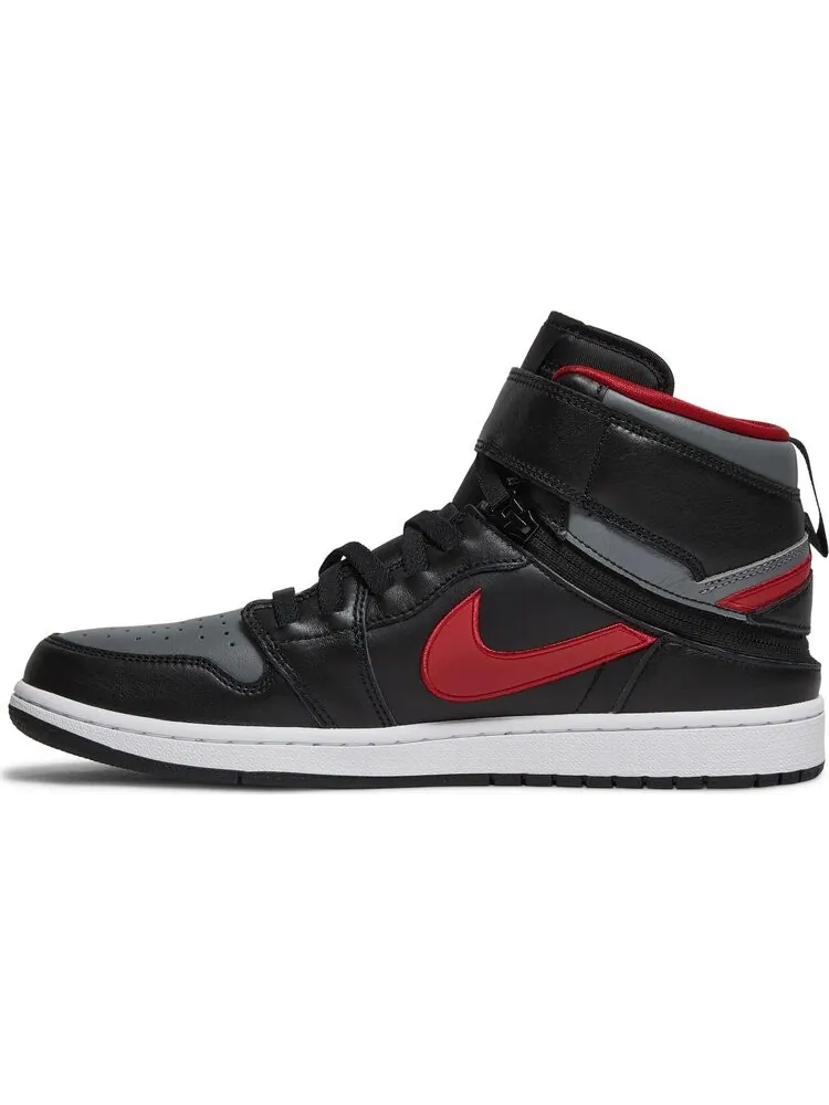 Кроссовки Air Jordan 1 High FlyEase Smoke Grey Gym Red — изображение 3 из 8, черный