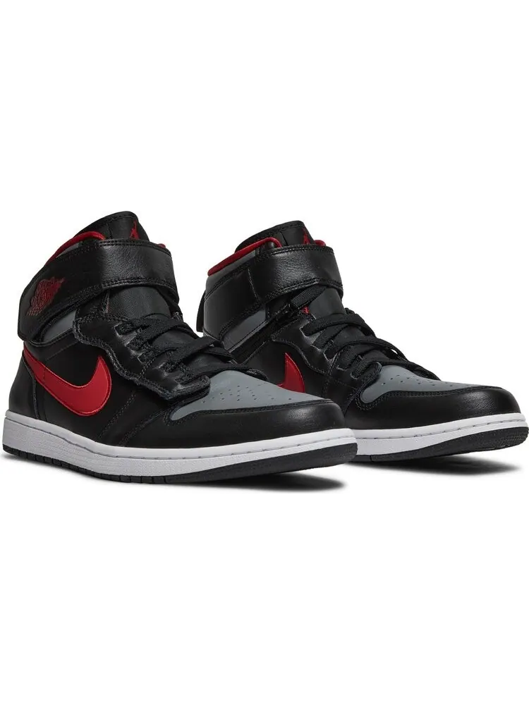 Кроссовки Air Jordan 1 High FlyEase Smoke Grey Gym Red — изображение 8 из 8, черный