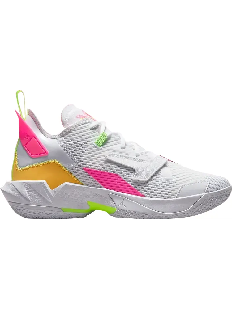 Кроссовки Jordan Why Not Zer0.4 White Citron Pulse Hyper Pink — изображение 1 из 1, белый