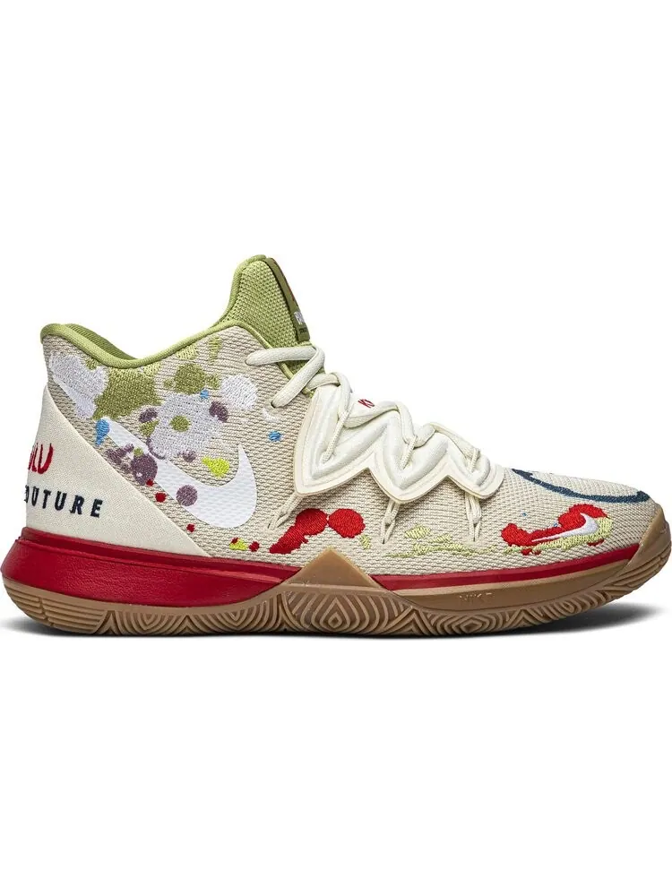 Кроссовки Nike Bandulu x Kyrie 5 GS 'Embroidered Splatters' — изображение 1 из 8, бежевый