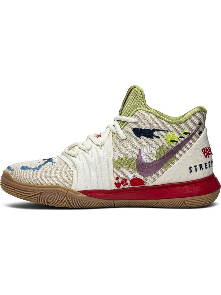 Кроссовки Nike Bandulu x Kyrie 5 GS 'Embroidered Splatters' — изображение 3 из 8, бежевый