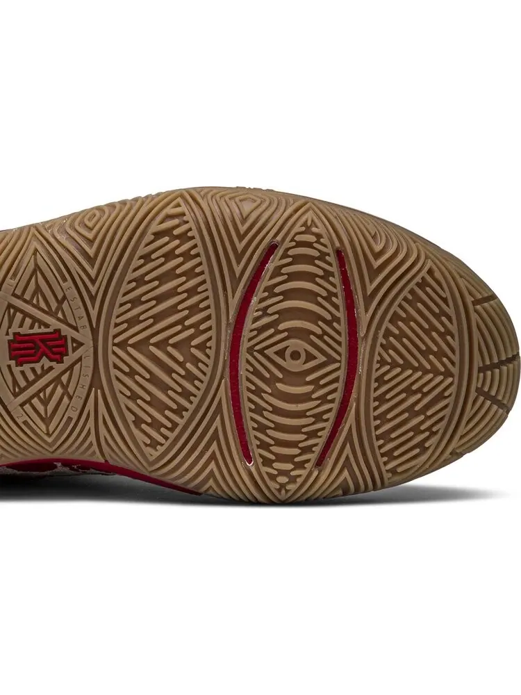 Кроссовки Nike Bandulu x Kyrie 5 GS 'Embroidered Splatters' — изображение 5 из 8, бежевый