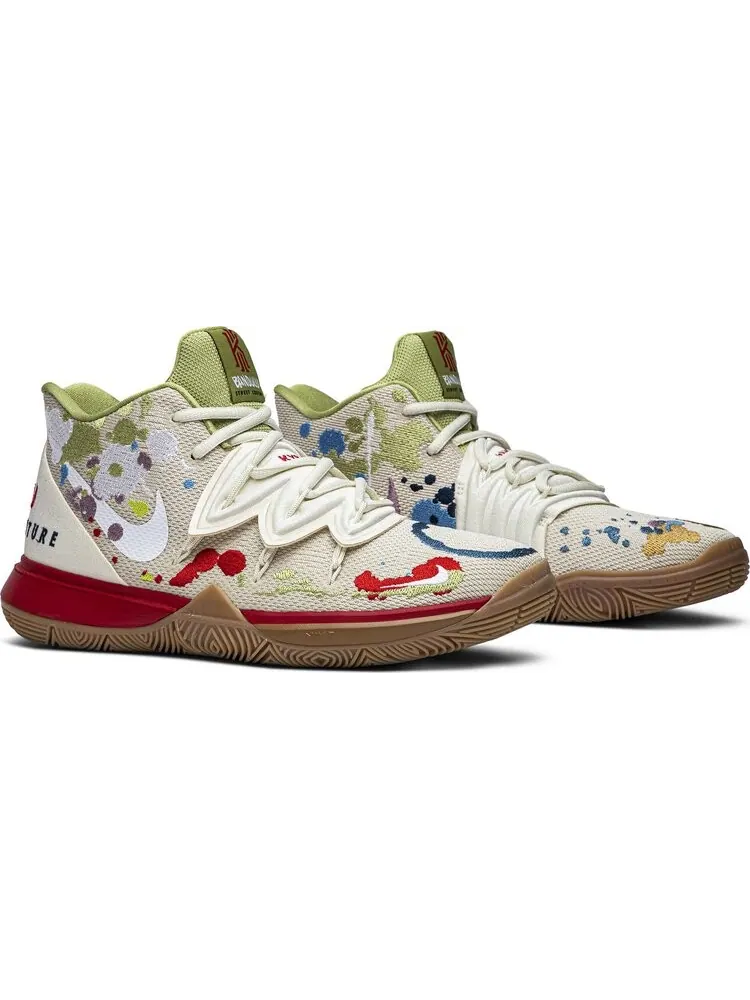 Кроссовки Nike Bandulu x Kyrie 5 GS 'Embroidered Splatters' — изображение 8 из 8, бежевый