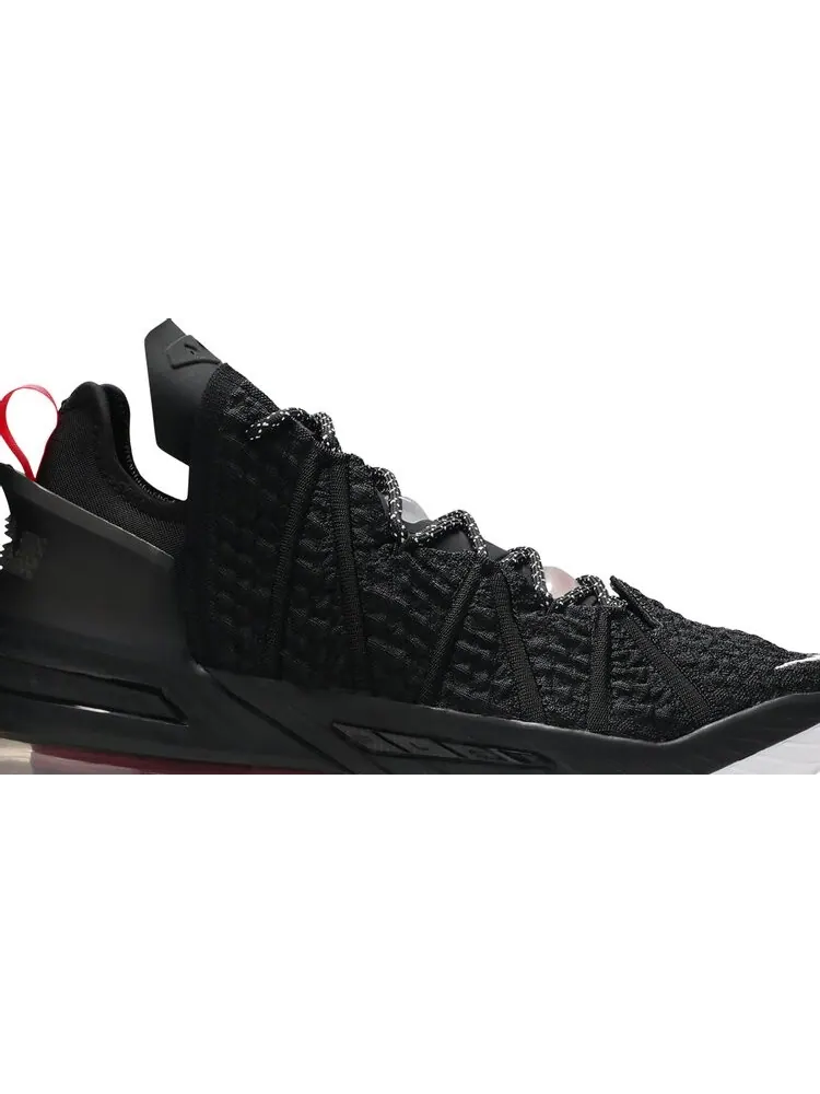Кроссовки Nike LeBron 18 'Black University Red' — изображение 2 из 8, черный