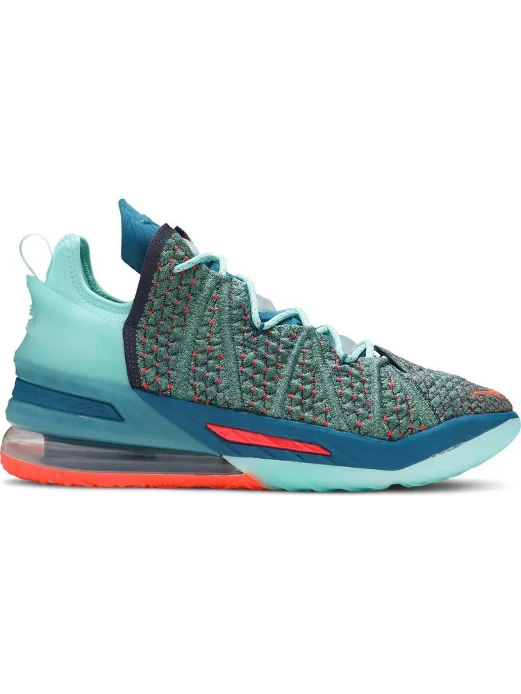 Кроссовки Nike LeBron James Family Foundation x LeBron 18 'We Are Family' — изображение 1 из 8, бирюзовый