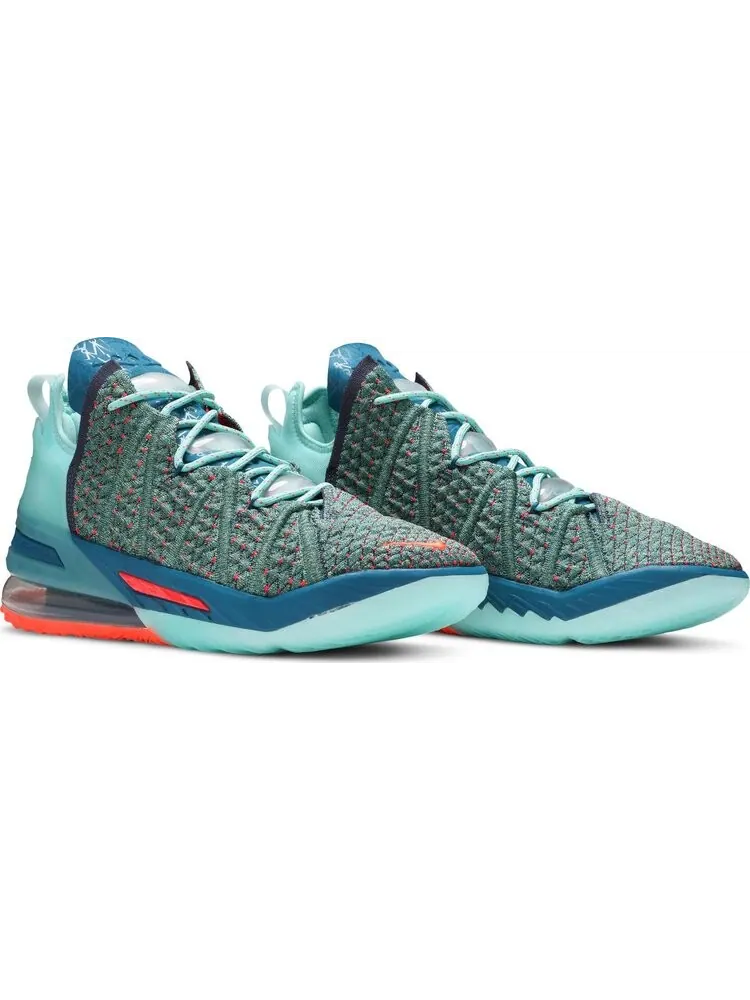 Кроссовки Nike LeBron James Family Foundation x LeBron 18 'We Are Family' — изображение 8 из 8, бирюзовый
