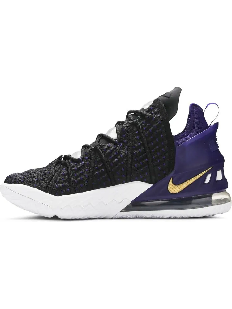Кроссовки Nike LeBron 18 EP 'Lakers' — изображение 3 из 8, черный