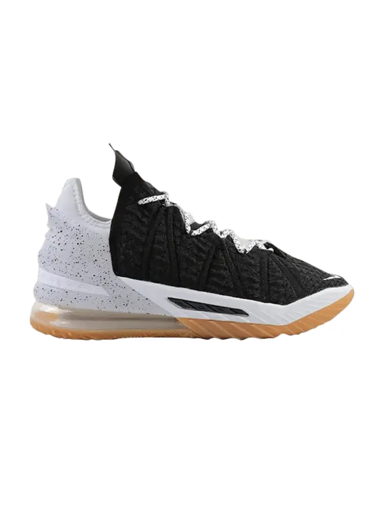 Кроссовки Nike LeBron 18 EP 'Black White Gum' — изображение 1 из 1, черный/белый/коричневый