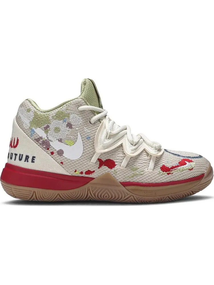 Кроссовки Nike Bandulu x Kyrie 5 PS 'Embroidered Splatters' — изображение 1 из 8, бежевый