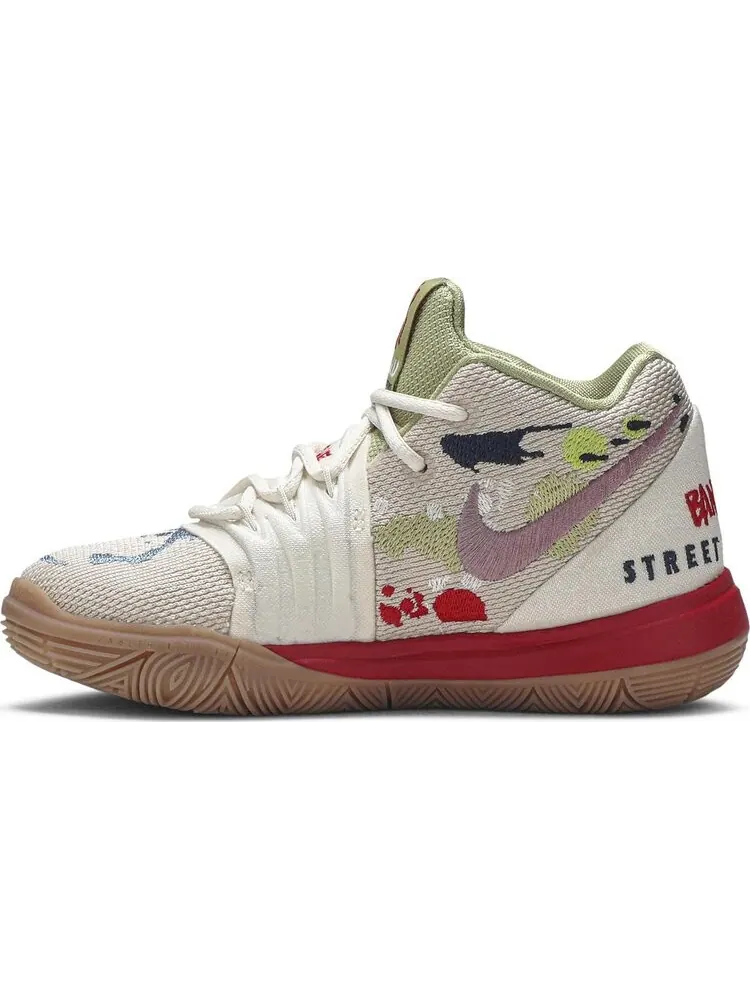 Кроссовки Nike Bandulu x Kyrie 5 PS 'Embroidered Splatters' — изображение 3 из 8, бежевый