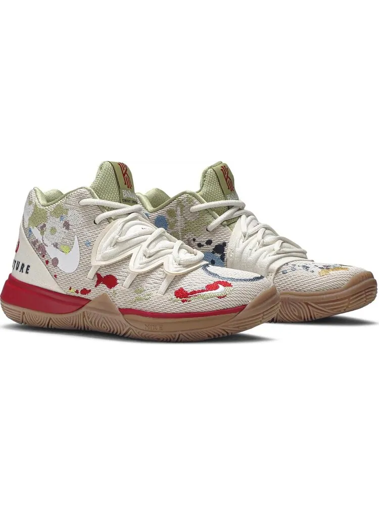 Кроссовки Nike Bandulu x Kyrie 5 PS 'Embroidered Splatters' — изображение 8 из 8, бежевый